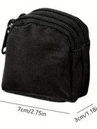 Riñonera Deportiva Táctica de Nylon con Doble Cremallera - Portatarjetas y Llavero