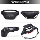 Riñonera Deportiva de Cuero Genuino - Bolso Bandolera para Hombre