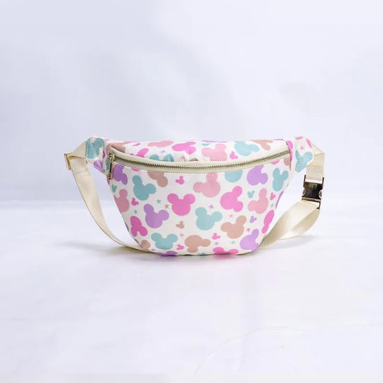 Riñonera Mujer Disney Mickey - Bolso Cintura Casual, Ligera y de Gran Capacidad