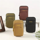 Riñonera Deportiva Vertical Negra de Lona - Bolsa Multicolor para Móvil