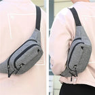 Riñonera Grande Unisex - Bolso Bandolera Casual de Cintura