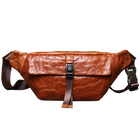 Riñonera Deportiva de Cuero Genuino Vintage GURO - Multifuncional Bandolera y Cinturón