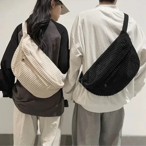 Riñonera Deportiva Grande para Mujer: Bolso de Cintura de Vellón, Espaciosa y Elegante