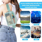 Riñonera Deportiva Transparente Impermeable de PVC, Gran Capacidad con Cremallera