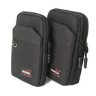 Riñonera Deportiva de Nylon Doble Capa para Hombre - Bolsa de Cintura para Teléfono, Camping y Caza