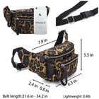 Riñonera Deportiva Vintage con Estampado de Leopardo para Mujer