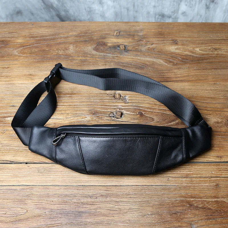 Riñonera de Cuero Genuino para Hombre - Bolso de Piel Elegante