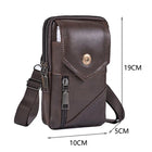 Riñonera Deportiva Impermeable de Cuero Vintage - Bolsa de Cintura Ligera para Hombre