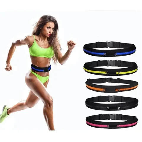 Riñonera Deportiva Bonytain Negra para Correr - Ajustable y de Neopreno