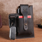Riñonera de Cuero Genuino Vintage para Hombre - Bolsa de Cintura para Móvil y Llaves