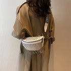 Riñonera Deportiva Grande: Bolsa de Cintura Mujer con Tachuelas, Multifuncional y de Moda