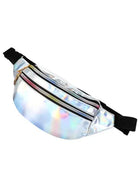 Riñonera Deportiva Holográfica de PU con Correa Ajustable, Gran Capacidad para Viajes, Unisex