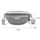 Riñonera Deportiva Brillante con Cristales - Bolso de Cintura para Mujer
