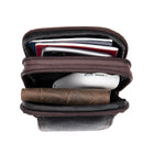Riñonera de Cuero Vintage para Hombre - Bolso de Piel de Vestir Mini