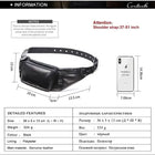 Riñonera Deportiva de Cuero Genuino - Bolsa Cruzada para Hombre, Mini Mochila de Viaje