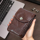 Riñonera de Cuero Genuino para Hombre - Bolsa de Cintura de Lujo con Funda para iPhone Pro Max