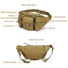 Riñonera Grande Táctica Militar Unisex - Máxima Capacidad y Estilo