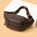 Riñonera de Viaje para Hombre de Cuero Genuino - Bolso de Cintura Elegante