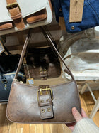 Riñonera Mujer Vintage Marrón - Bolso Bandolera Casual de Cintura