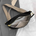 Riñonera Deportiva para Mujer de Ante Sintético con Múltiples Bolsillos - Bolso Cintura Ancho Retro