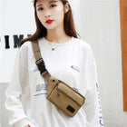 Riñonera Deportiva Hombre - Bolsa de Viaje de Lona con Múltiples Bolsillos
