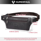 Riñonera de Cuero Vintage para Hombre - Bolso de Piel de Vestir