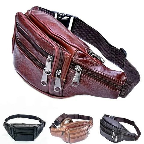 Riñonera Deportiva Hombre Cuero Sintético - Lujo Moderno