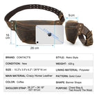 Riñonera de Cuero para Hombre - Bolso de Piel de Vestir Mini y Elegante