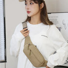 Riñonera Grande Unisex de Lona - Bolso Bandolera Casual y Espacioso