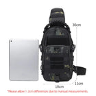 Riñonera Táctica para Hombre - Mochila Bandolera Sling MOLLE para Camping, Senderismo y Pesca