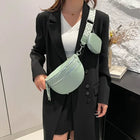 Riñonera Deportiva Mujer - Bolso Cintura Grande de Cuero Sintético, Diseño Simple y Elegante