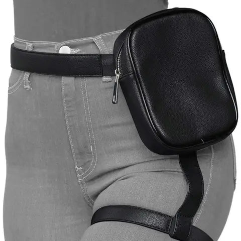 Riñonera Deportiva de Cuero para Mujer - Bolsa de Cintura Elegante para Viajes y Moto