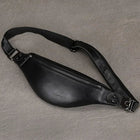 Riñonera Deportiva de Cuero Crazy Horse - Bolsa Cruzada Pequeña para Hombre
