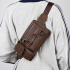 Riñonera de Viaje para Hombre de PU - Bolso Bandolera Elegante y Moderno
