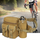 Riñonera Deportiva Táctica de Nylon con Portabotellas y Funda para Móvil