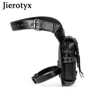 Riñonera Deportiva Punk de Cuero Vintage con Tachuelas - JIEROTYX