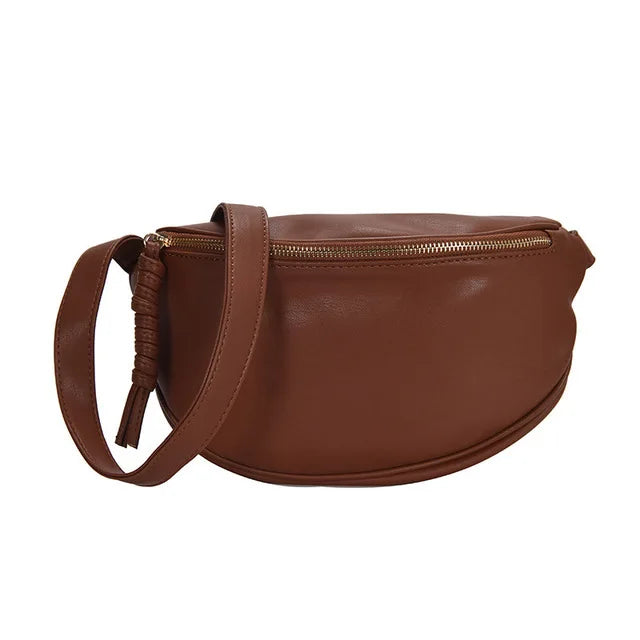 Riñonera de Cuero para Mujer - Bolso de Piel de Vestir Elegante