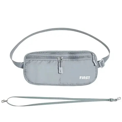 Riñonera Deportiva de Poliéster para Running - Beige, Gris y Negro