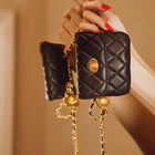 Riñonera Deportiva Elegante de Cuero Sintético con Cadena - Bolso de Cintura y Hombro