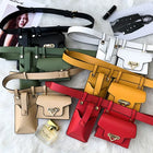 Riñonera Deportiva Mujer: Bolso de Dos Piezas en Cuero Sintético, Cruzado y Pechera