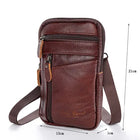 Riñonera Deportiva de Cuero Genuino - Bolsa Pequeña para Teléfono y Cruzada