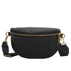 Riñonera Mujer Vintage de Piel Genuina - Bolso Bandolera Ancha y Elegante