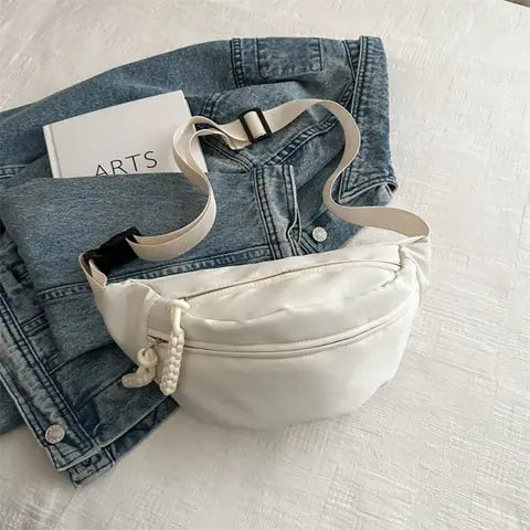 Женская Вместительная Поясная Сумка Из Ткани Оксфорд, Сумка-бананка В Форме Полумесяца