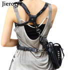Riñonera Deportiva Retro Gótica con Tachuelas Steampunk - Bolso Bandolera de Cuero