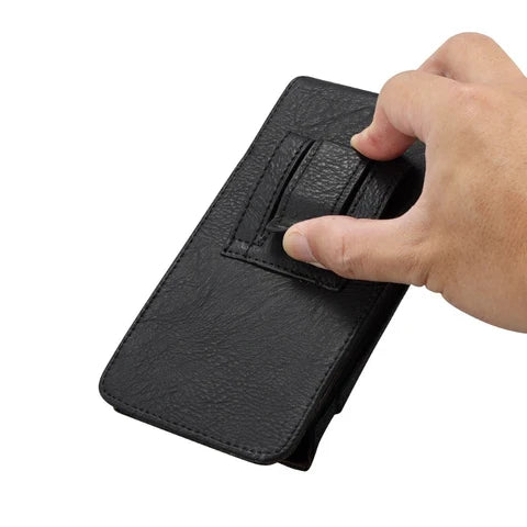 Riñonera Deportiva X7XC de Piel Sintética Resistente con Compartimentos para Tarjetas y Soporte Vertical para Teléfono