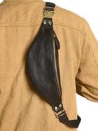 Riñonera Deportiva de Cuero Crazy Horse - Bolsa Sling Elegante