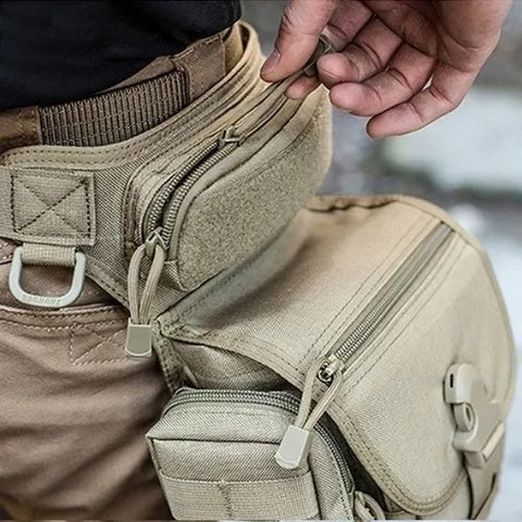 Riñonera Deportiva Impermeable de Tela Oxford para Senderismo, Camping y Viajes