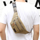 Riñonera Deportiva de Lona Unisex - Bolsa de Hombro y Cintura Moderna