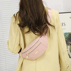 Riñonera Deportiva para Mujer - Bolsa de Cintura de Poliéster, Unicolor, Cruzada