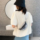 Riñonera Deportiva Brillante con Cristales - Bolso de Cintura para Mujer